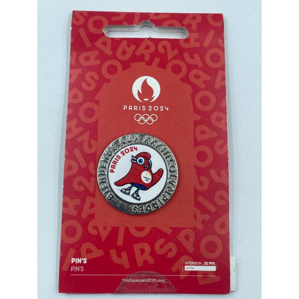 Official Paris 2024 Olympic Games Mascot Pin Badge (Visa Worldwide Sponsor)